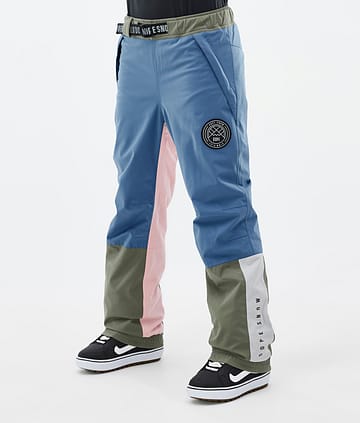 Dope Blizzard Track W Snowboardbukse Dame Blue Steel/Light Grey/Soft Pink/Greenish
