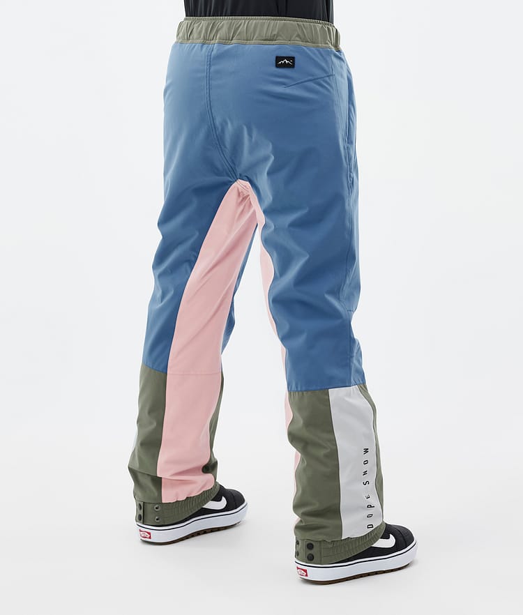 Dope Blizzard Track W Snowboardbukse Dame Blue Steel/Light Grey/Soft Pink/Greenish, Bilde 4 av 5