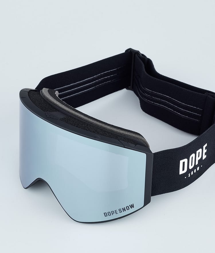 Dope Sight 2023 Skibriller Dope Snow Black W/Black Blue Mirror, Bilde 5 av 5