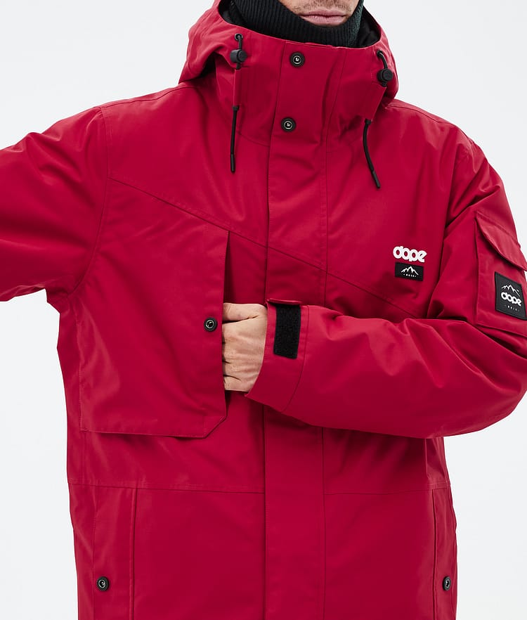 Dope Adept Snowboardjakke Herre Deep Red Renewed, Bilde 8 av 9