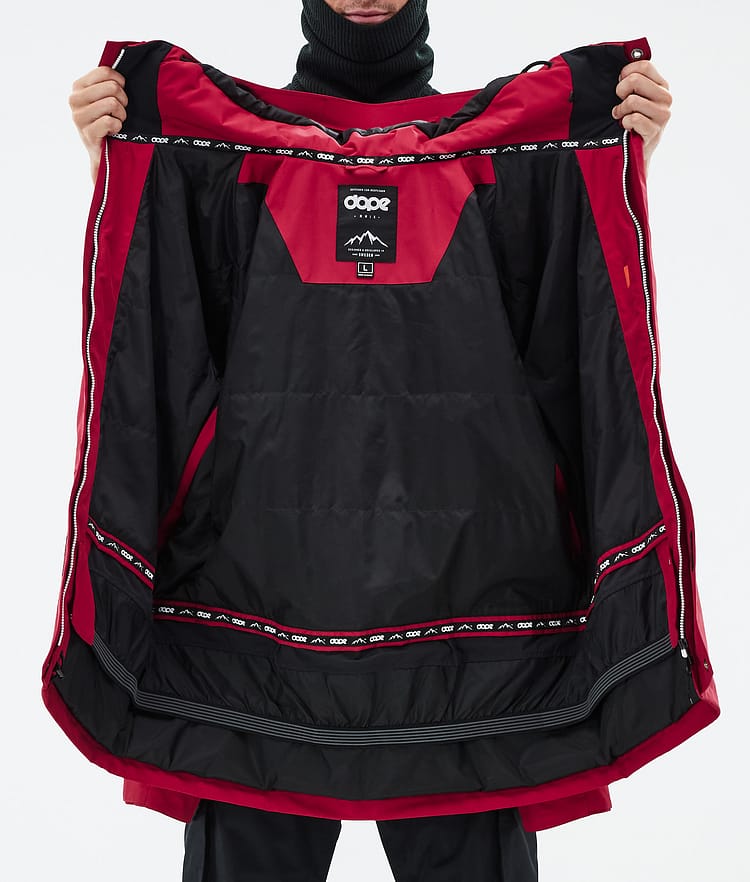 Dope Adept Snowboardjakke Herre Deep Red Renewed, Bilde 9 av 9