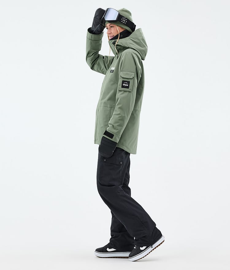 Dope Adept W Snowboardjakke Dame Moss Green, Bilde 3 av 9
