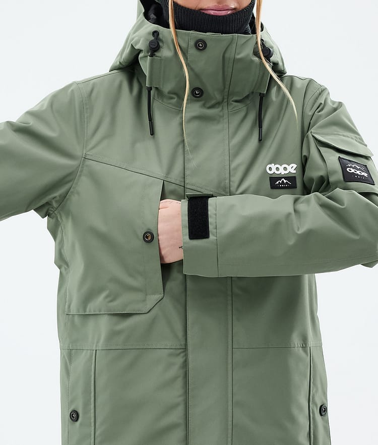 Dope Adept W Snowboardjakke Dame Moss Green, Bilde 8 av 9