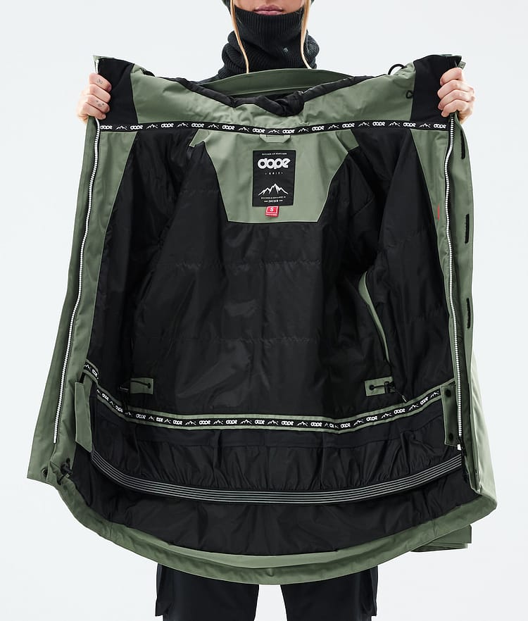 Dope Adept W Skijakke Dame Moss Green, Bilde 9 av 9