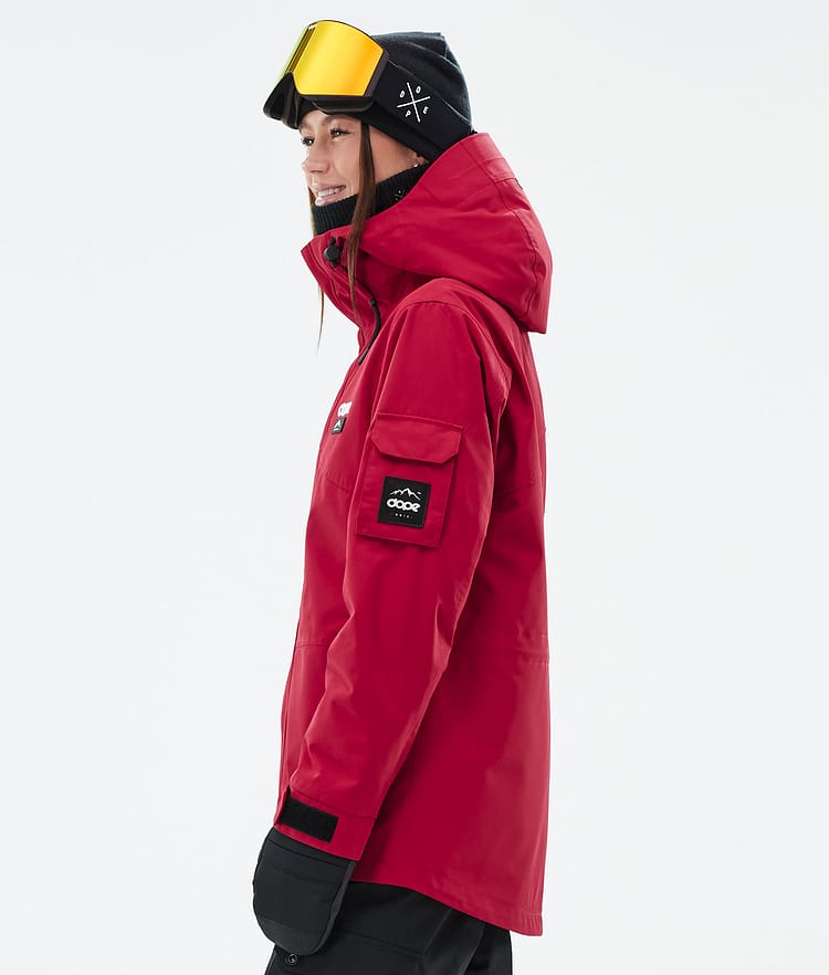 Dope Adept W Snowboardjakke Dame Deep Red Renewed, Bilde 5 av 9