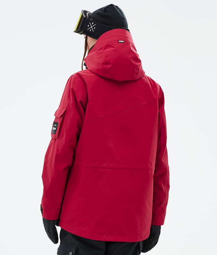 Dope Adept W Snowboardjakke Dame Deep Red Renewed, Bilde 6 av 9