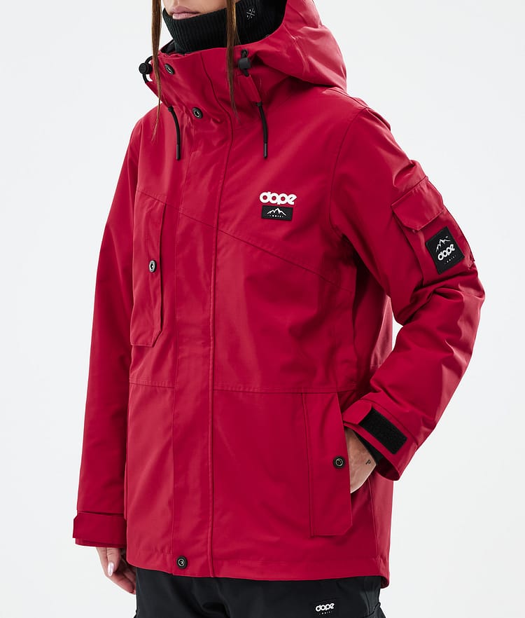 Dope Adept W Snowboardjakke Dame Deep Red Renewed, Bilde 7 av 9