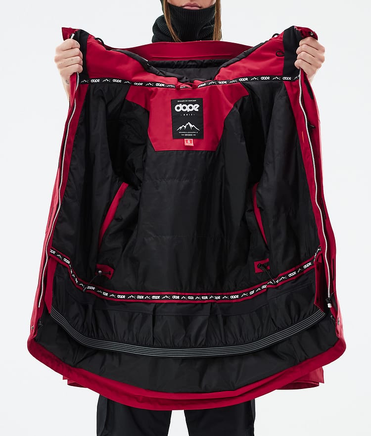 Dope Adept W Snowboardjakke Dame Deep Red Renewed, Bilde 9 av 9