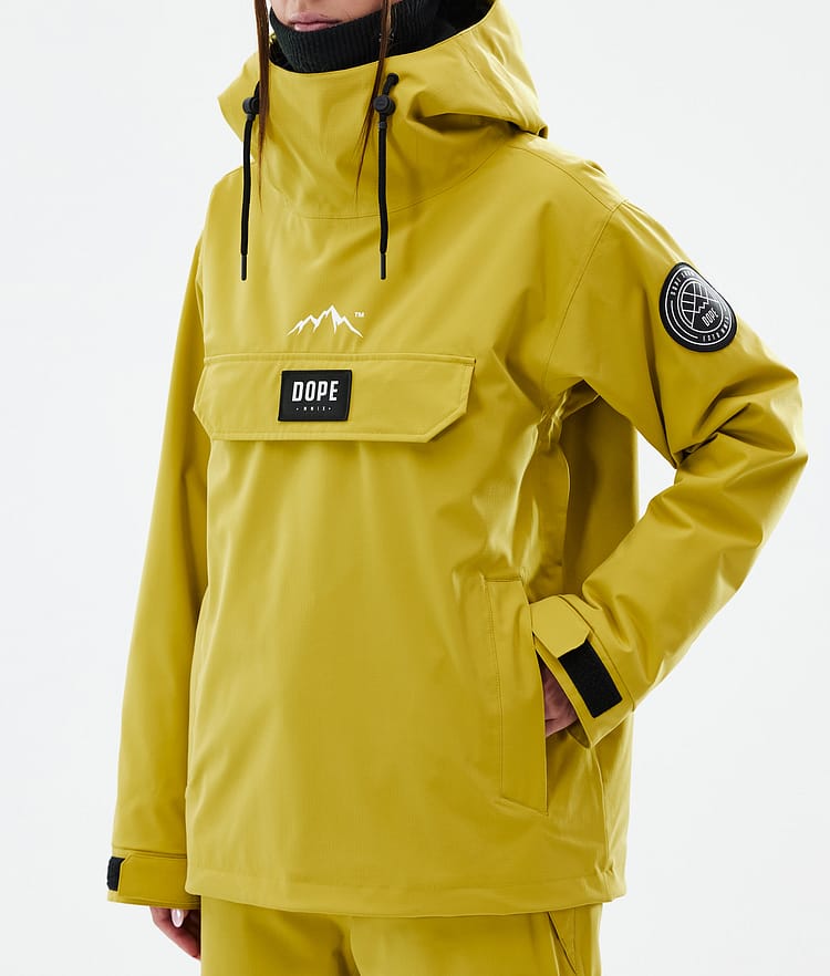 Dope Blizzard W Snowboardjakke Dame Yellow Renewed, Bilde 7 av 8