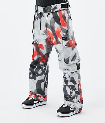 Dope Iconic Snowboardbukse Herre Spray Black Red Renewed