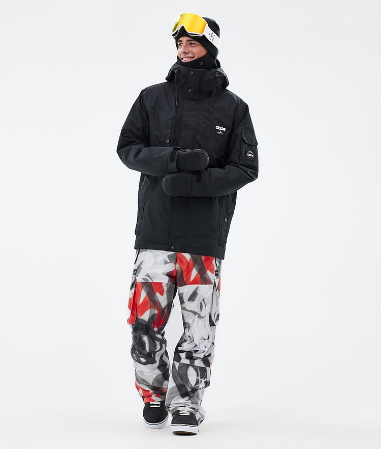 Dope Iconic Snowboardbukse Herre Spray Black Red Renewed, Bilde 2 av 7