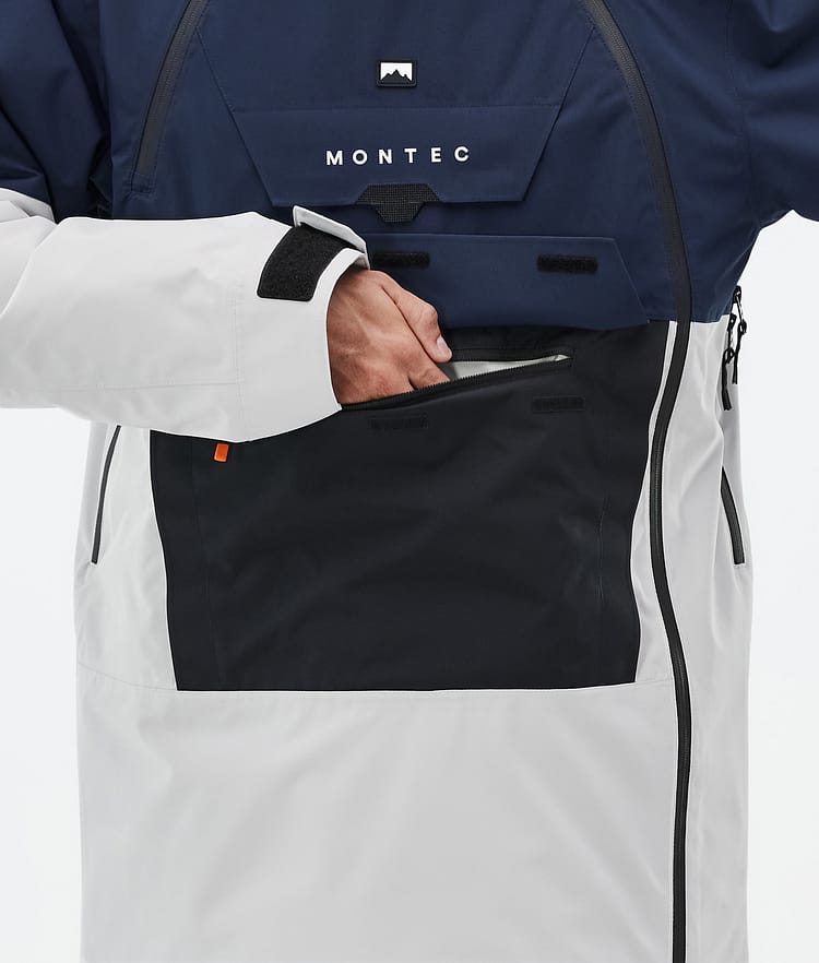 Montec Doom Snowboardjakke Herre Dark Blue/Black/Light Grey Renewed, Bilde 9 av 11