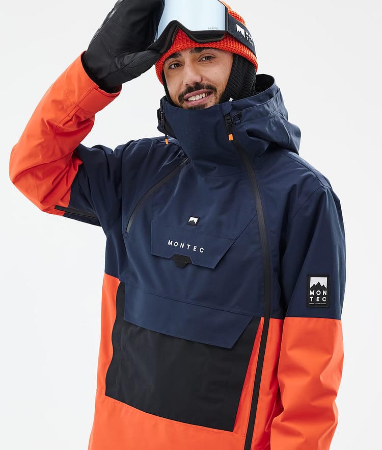 Montec Doom Snowboardjakke Herre Dark Blue/Black/Orange Renewed, Bilde 2 av 11