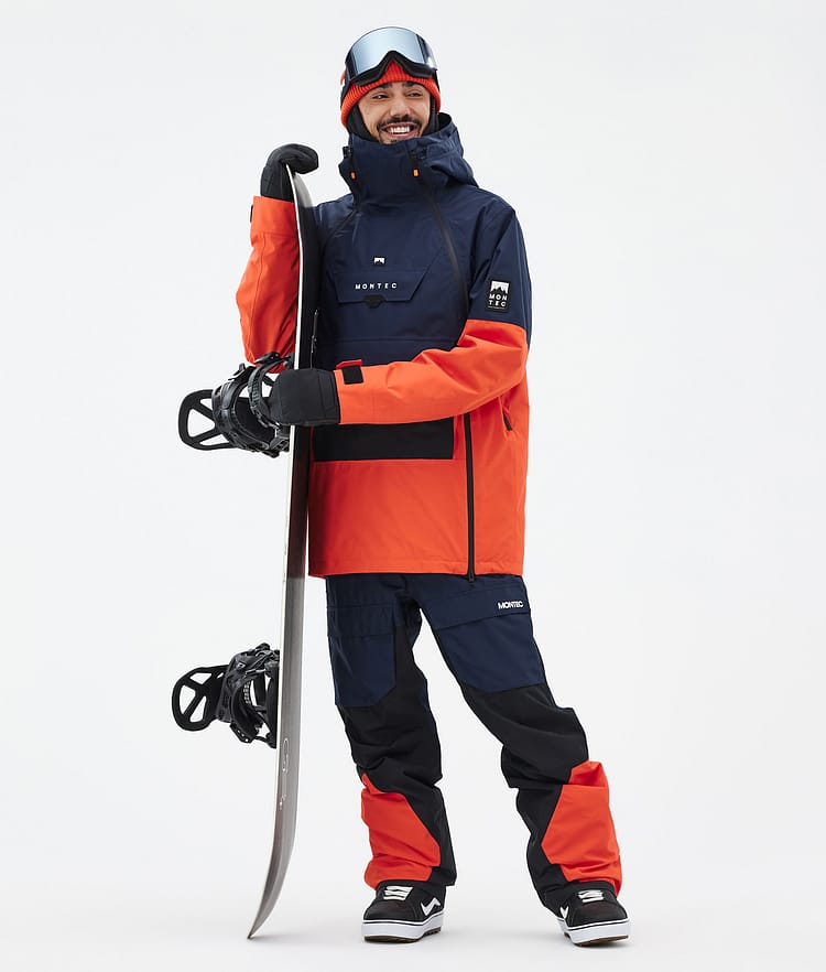Montec Doom Snowboardjakke Herre Dark Blue/Black/Orange Renewed, Bilde 3 av 11