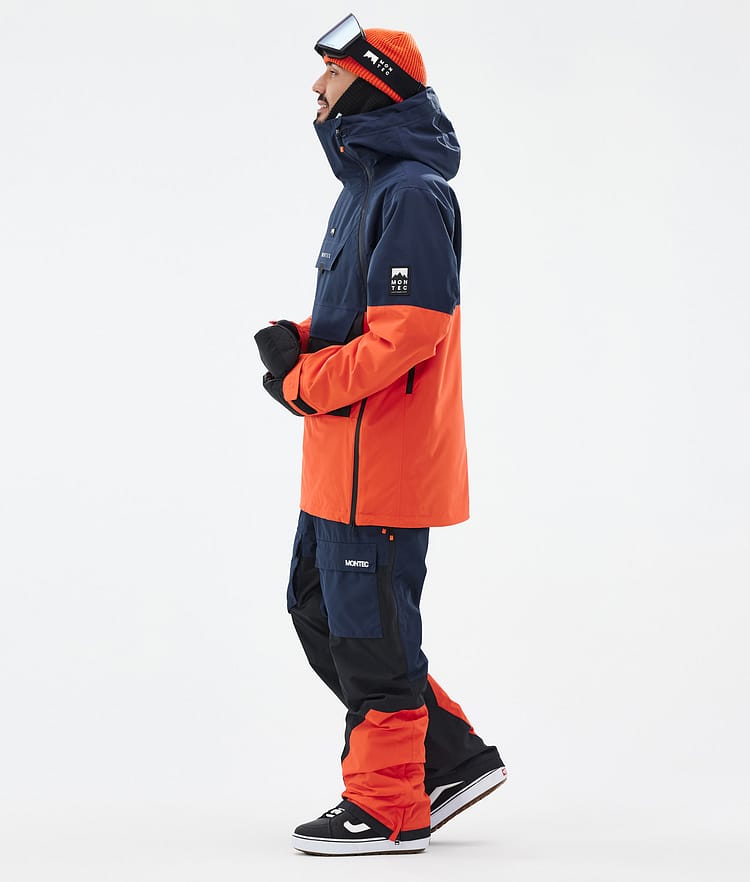 Montec Doom Snowboardjakke Herre Dark Blue/Black/Orange Renewed, Bilde 4 av 11