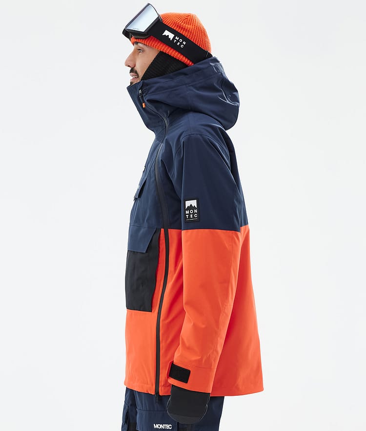 Montec Doom Snowboardjakke Herre Dark Blue/Black/Orange Renewed, Bilde 6 av 11