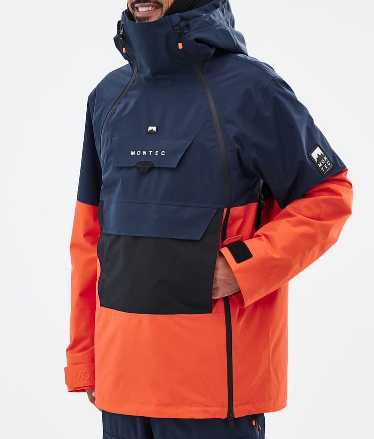 Montec Doom Snowboardjakke Herre Dark Blue/Black/Orange Renewed, Bilde 8 av 11