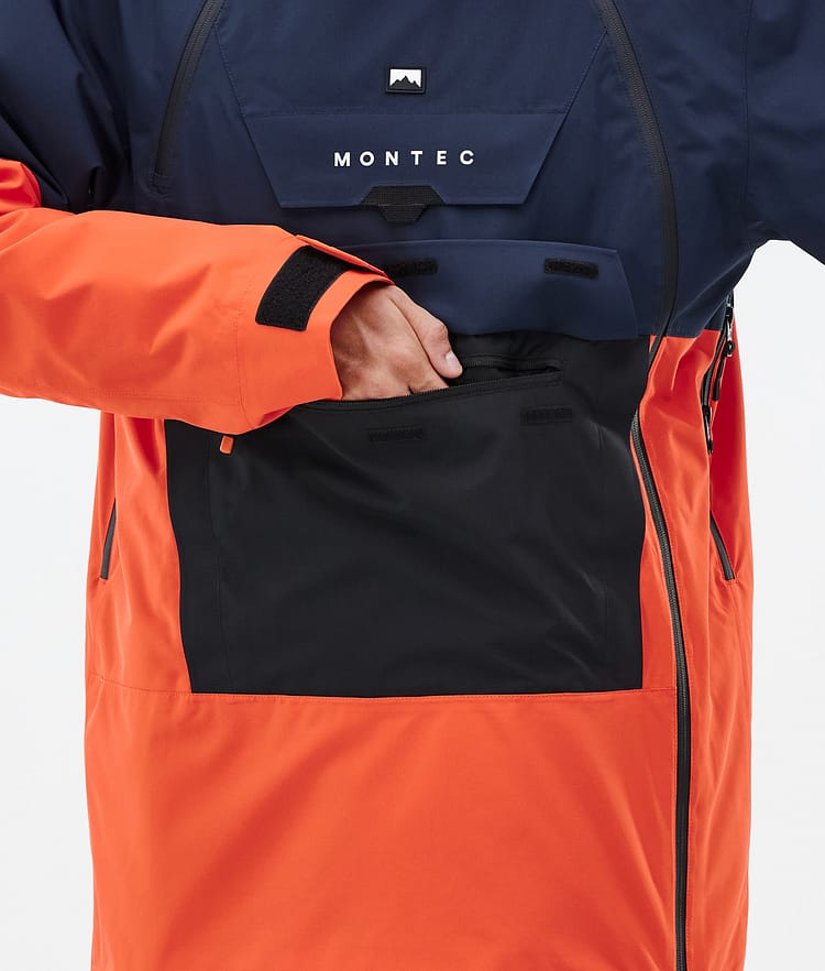 Montec Doom Snowboardjakke Herre Dark Blue/Black/Orange Renewed, Bilde 9 av 11