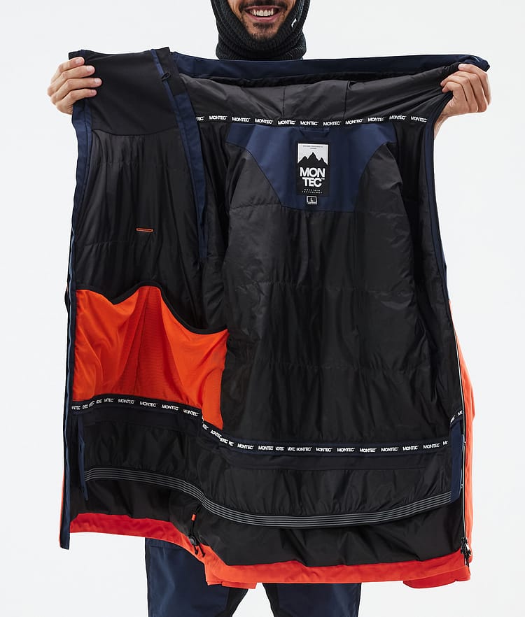 Montec Doom Snowboardjakke Herre Dark Blue/Black/Orange Renewed, Bilde 11 av 11