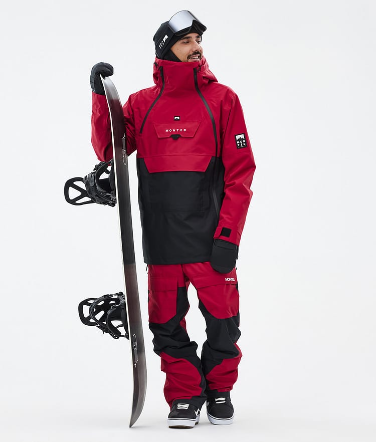 Montec Doom Snowboardjakke Herre Deep Red/Black Renewed, Bilde 3 av 11