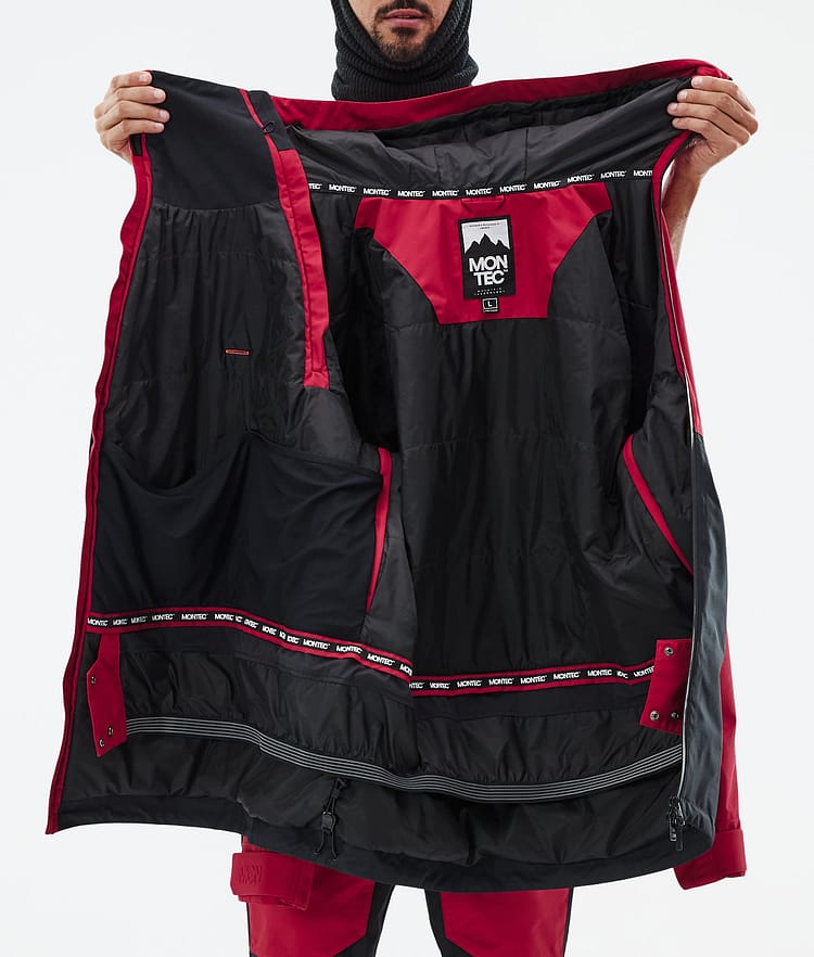 Montec Doom Snowboardjakke Herre Deep Red/Black Renewed, Bilde 11 av 11