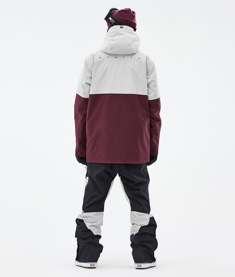 Montec Doom Snowboardjakke Herre Light Grey/Black/Burgundy Renewed, Bilde 5 av 11