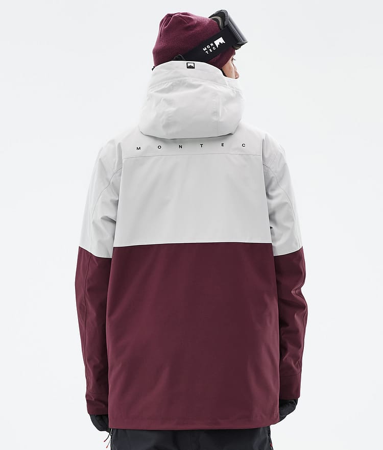 Montec Doom Snowboardjakke Herre Light Grey/Black/Burgundy Renewed, Bilde 7 av 11