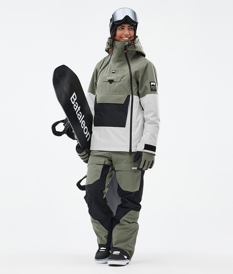 Montec Doom W Snowboardjakke Dame Greenish/Black/Light Grey Renewed, Bilde 3 av 11