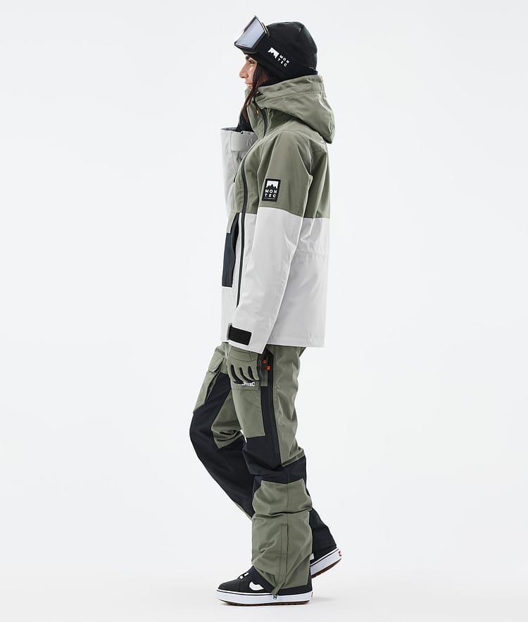 Montec Doom W Snowboardjakke Dame Greenish/Black/Light Grey Renewed, Bilde 4 av 11