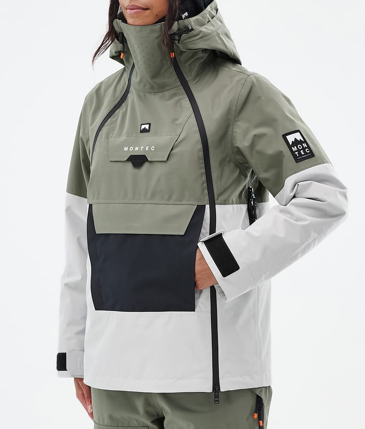 Montec Doom W Snowboardjakke Dame Greenish/Black/Light Grey Renewed, Bilde 8 av 11