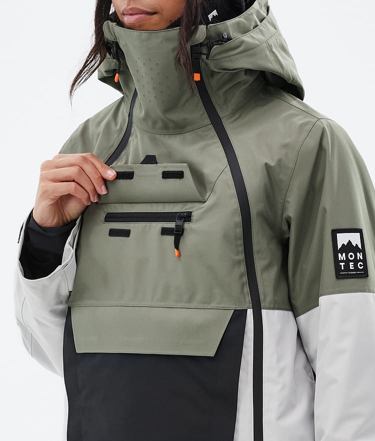 Montec Doom W Snowboardjakke Dame Greenish/Black/Light Grey Renewed, Bilde 10 av 11