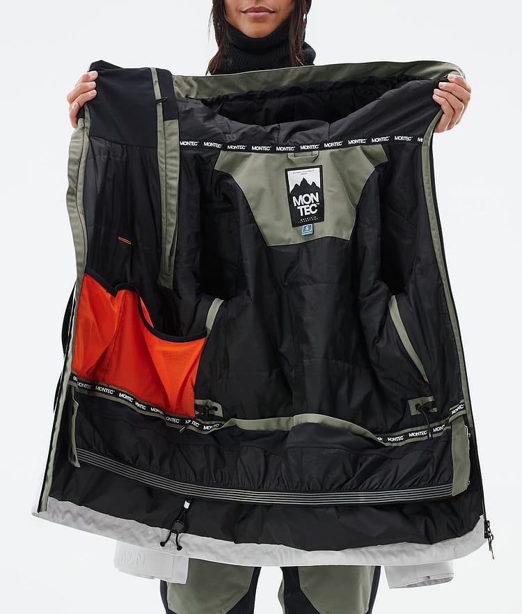 Montec Doom W Snowboardjakke Dame Greenish/Black/Light Grey Renewed, Bilde 11 av 11