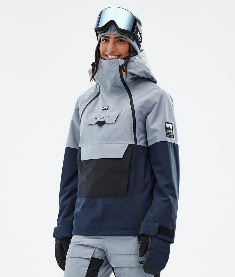 Montec Doom W Snowboardjakke Dame Soft Blue/Black/Dark Blue Renewed, Bilde 1 av 10