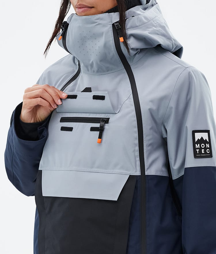 Montec Doom W Snowboardjakke Dame Soft Blue/Black/Dark Blue Renewed, Bilde 9 av 10