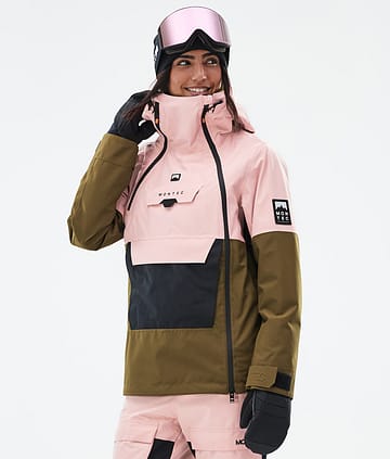 Montec Doom W Snowboardjakke Soft Pink/Black/Fatigue