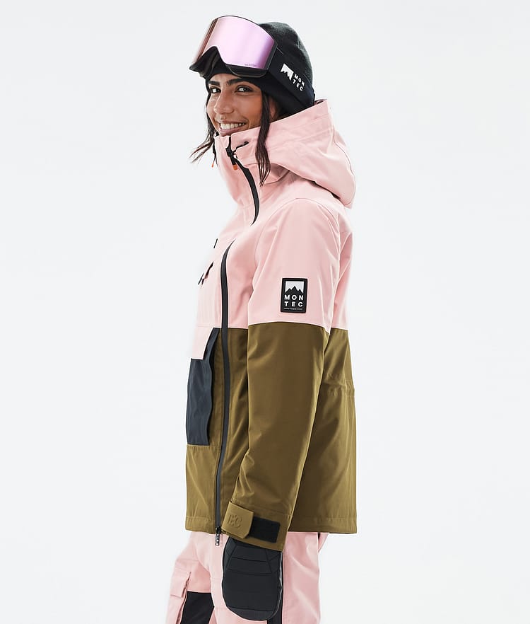 Montec Doom W Snowboardjakke Dame Soft Pink/Black/Fatigue Renewed, Bilde 5 av 10