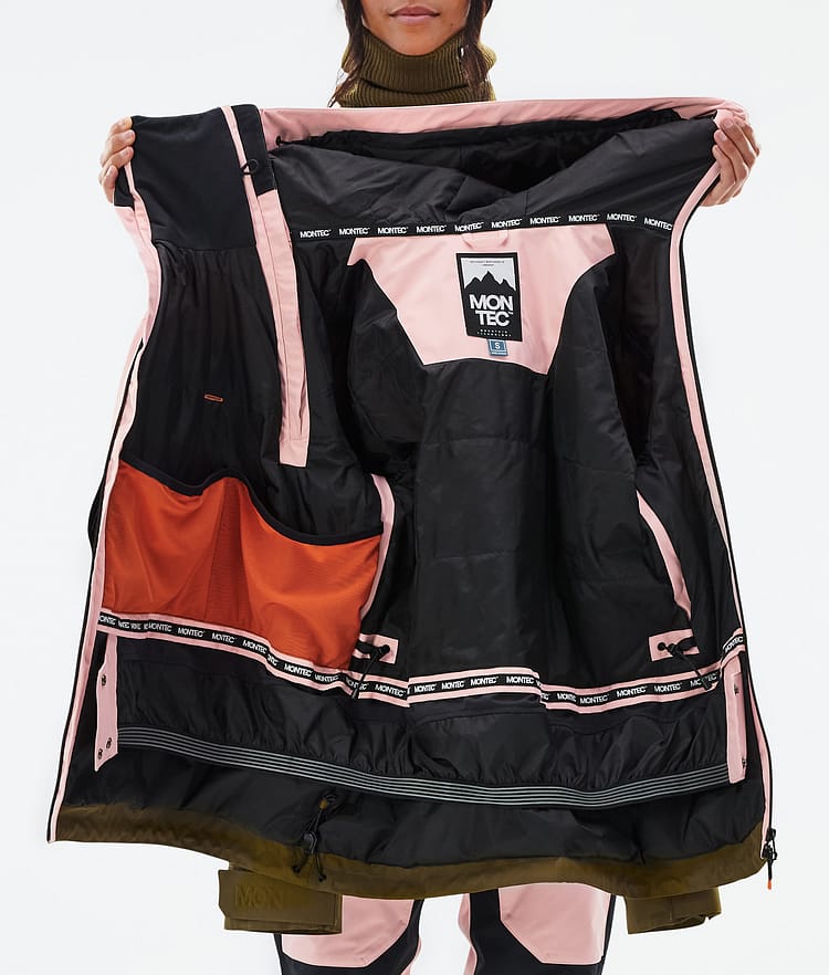 Montec Doom W Snowboardjakke Dame Soft Pink/Black/Fatigue Renewed, Bilde 10 av 10