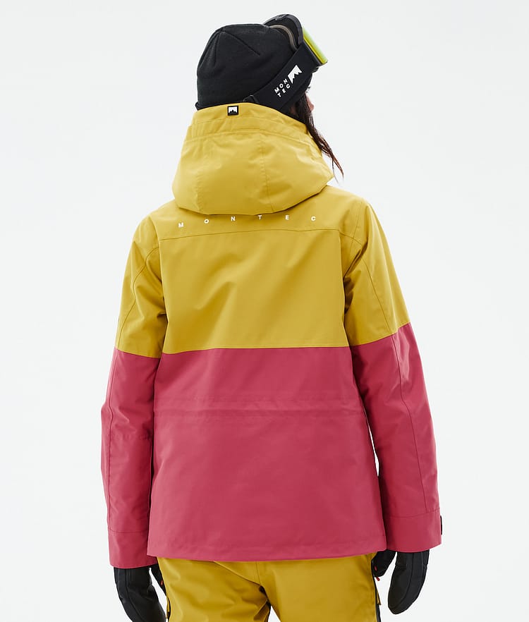 Montec Doom W Snowboardjakke Dame Yellow/Black/Light Red, Bilde 6 av 10