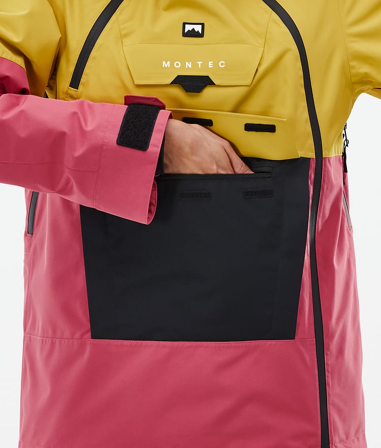 Montec Doom W Snowboardjakke Dame Yellow/Black/Light Red, Bilde 8 av 10