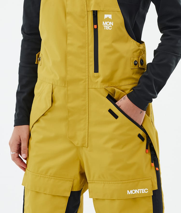 Montec Fawk W Snowboardbukse Dame Yellow/Black/Light Red Renewed, Bilde 5 av 7