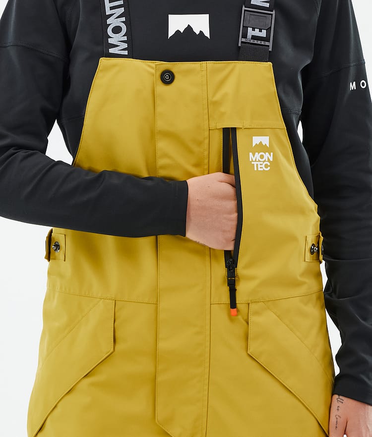 Montec Fawk W Snowboardbukse Dame Yellow/Black/Light Red Renewed, Bilde 6 av 7