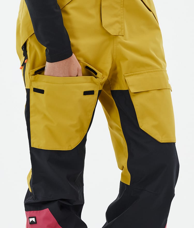 Montec Fawk W Snowboardbukse Dame Yellow/Black/Light Red Renewed, Bilde 7 av 7