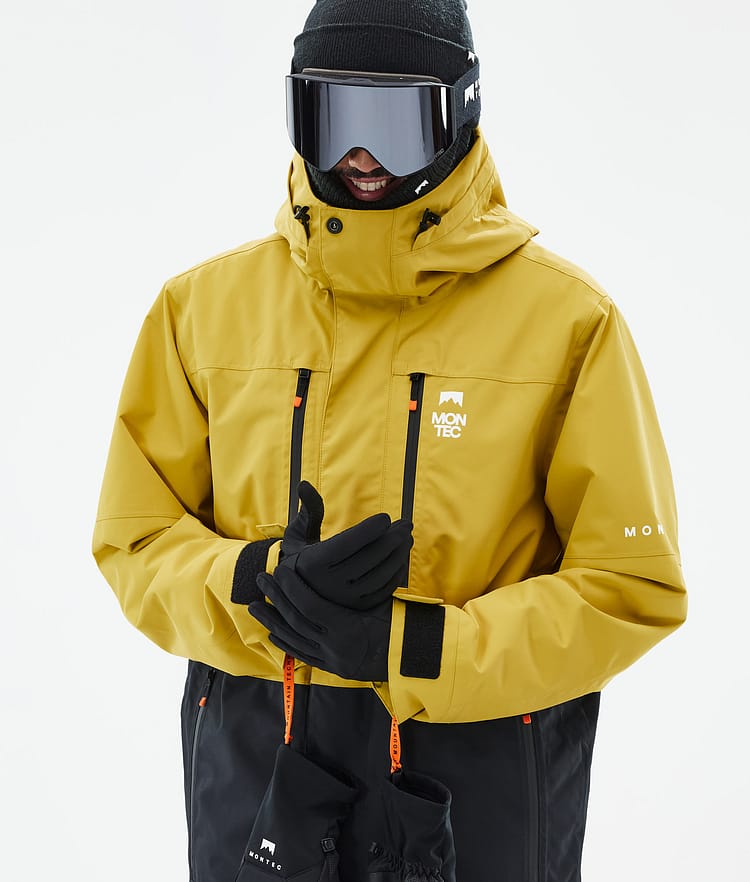 Montec Fawk Snowboardjakke Herre Yellow/Black Renewed, Bilde 2 av 10