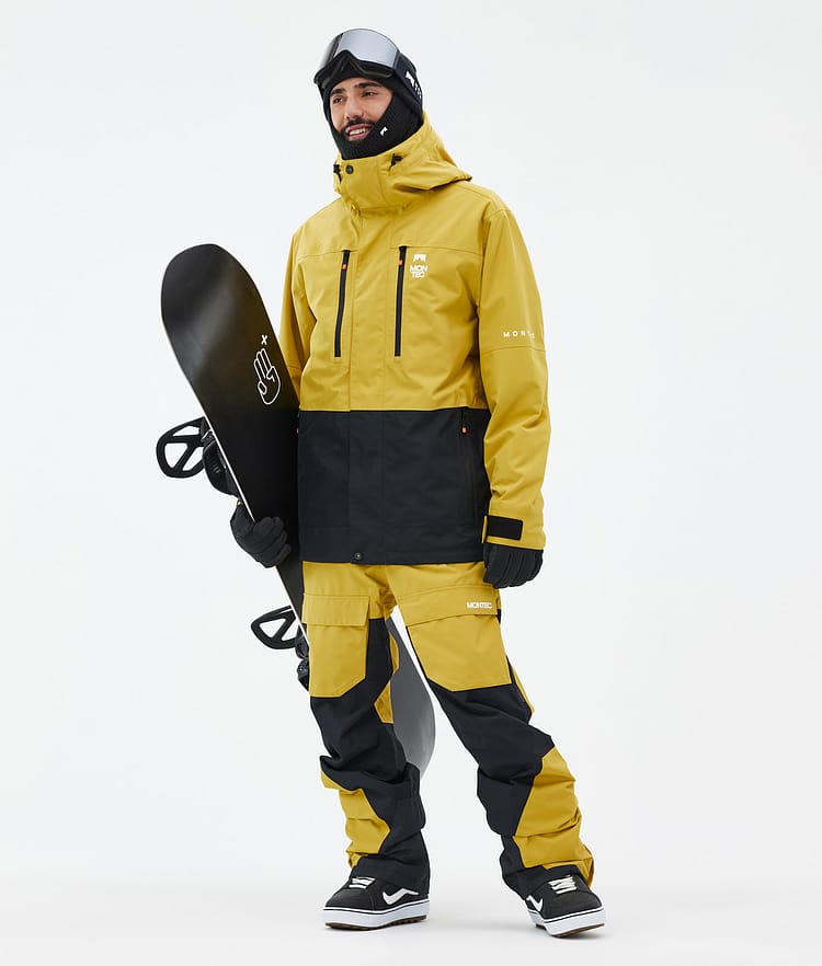 Montec Fawk Snowboardjakke Herre Yellow/Black Renewed, Bilde 3 av 10