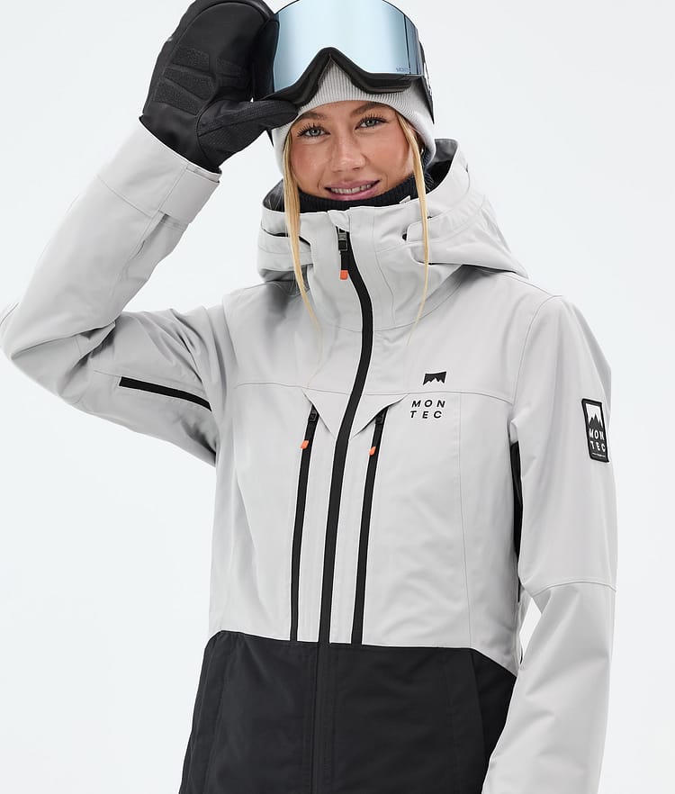 Montec Moss W Snowboardjakke Dame Light Grey/Black Renewed, Bilde 2 av 10