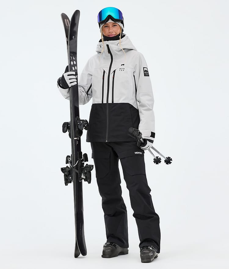Montec Moss W Skijakke Dame Light Grey/Black, Bilde 2 av 9