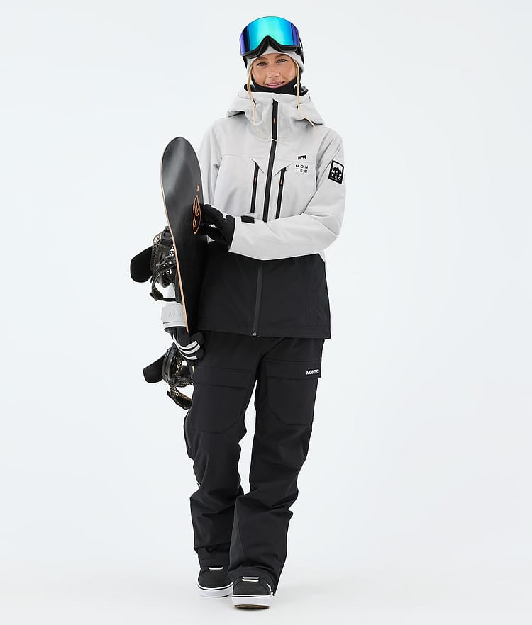 Montec Moss W Snowboardjakke Dame Light Grey/Black Renewed, Bilde 2 av 9