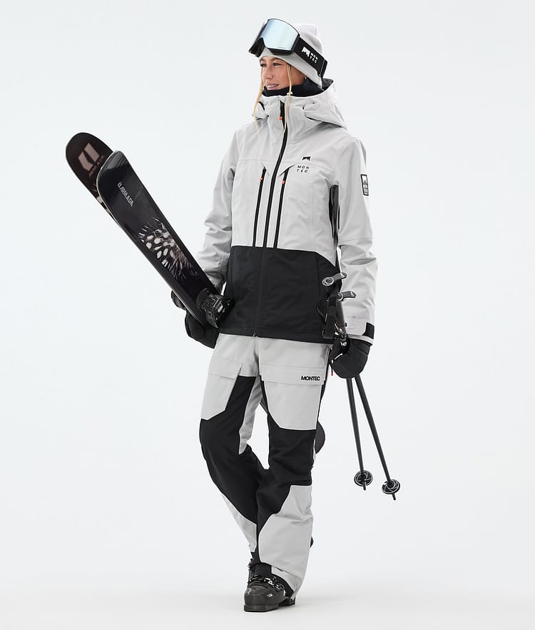 Montec Moss W Skijakke Dame Light Grey/Black, Bilde 3 av 10