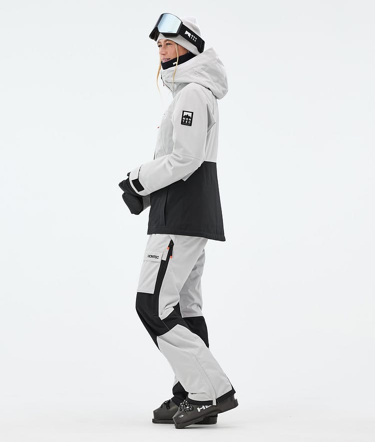Montec Moss W Skijakke Dame Light Grey/Black, Bilde 4 av 10
