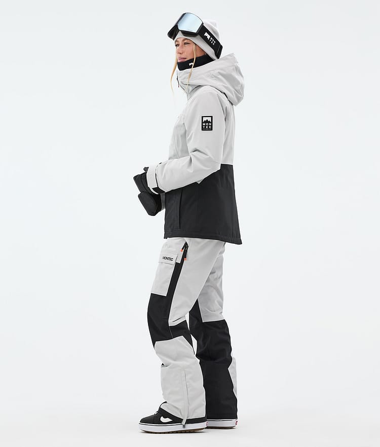 Montec Moss W Snowboardjakke Dame Light Grey/Black Renewed, Bilde 4 av 10